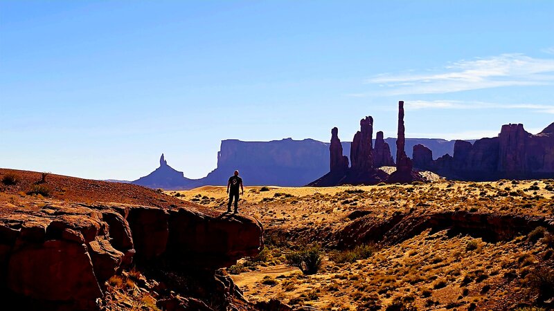 View of Totem Pole in Monument Valley