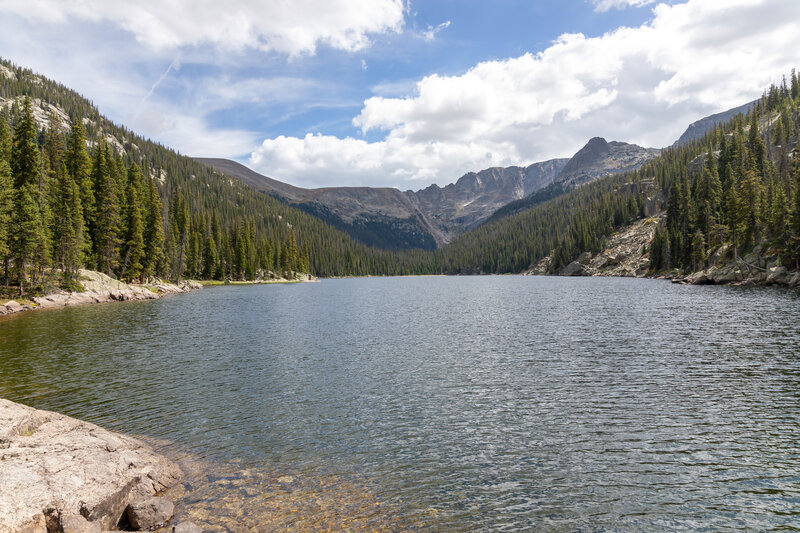 Lake Verna with the Continental Divide in the distance.