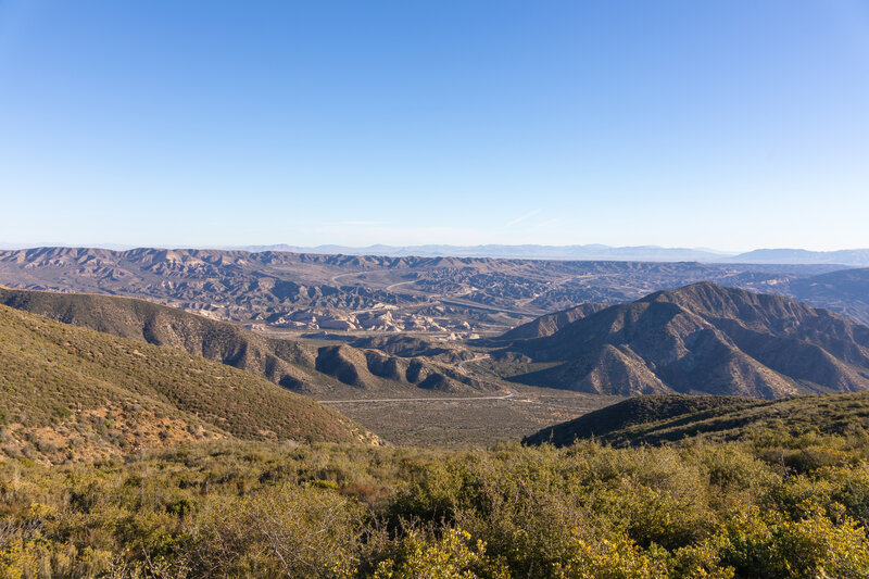 Cajon Canyon and Ralston Peak from Upper Lytle Creek Ridge.