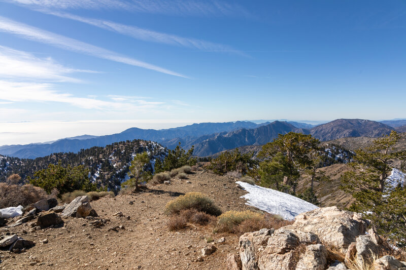 View to the west from Mount Hawkins.