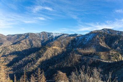 The snow covered northern side of Mount Islip and Throop Peak.