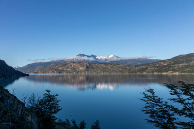 Lago Grey with Cerro Ferrier in the distance.