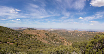 Panorama to the northeast from Sweet Ridge.