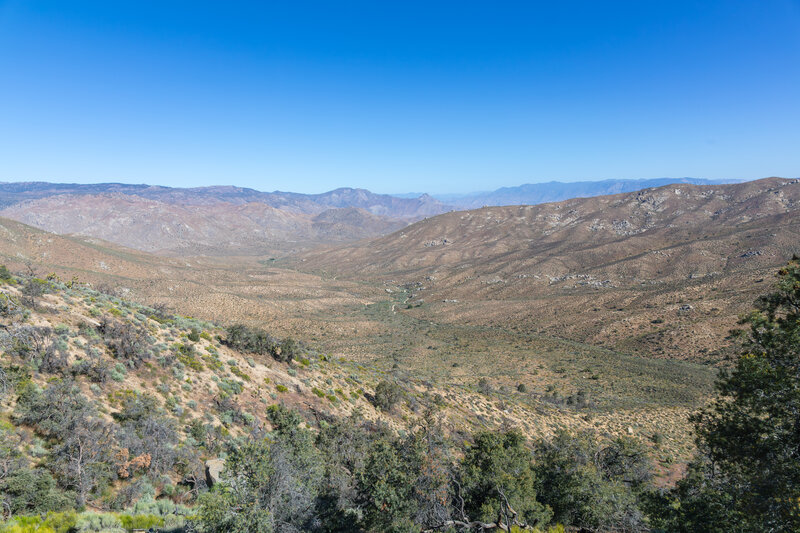 View down the canyon to Willow Spring.