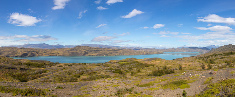Panorama across the eastern side of Lago Nordenskjöld.