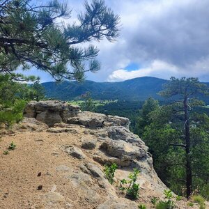 Great spot to look out over meadows.