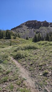 Looking back up Vista at Brian Head Peak.