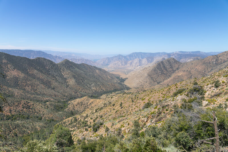 Looking at the Spanish Needle Creek canyon from above.