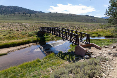 Footbridge across the South Fork Kern River.