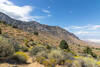 The granite peaks along the eastern Sierra Nevada
