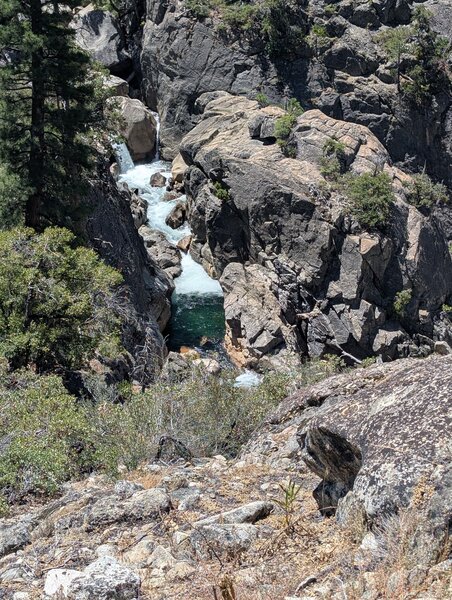 Water rushing mid canyon.