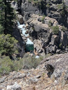 Water rushing mid canyon.