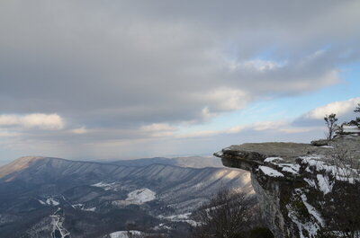 McAfee's Knob Overlook In Winter - January 26, 2013