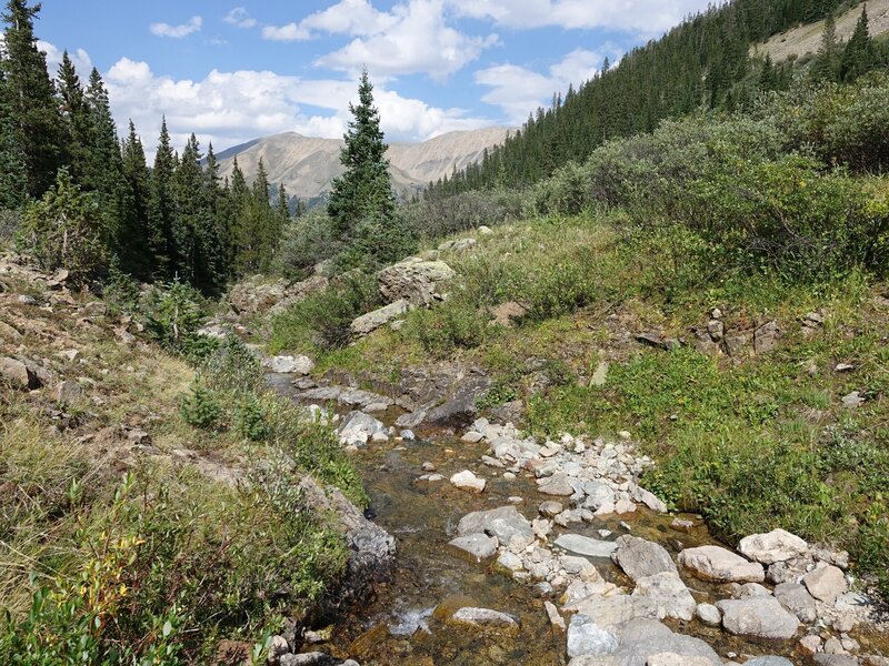 Close the point where the well defined trail ends