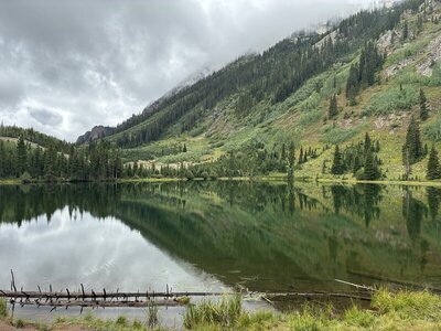 Dollar Lake on a cloudy evening.