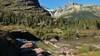 The Helen Lake outlet creek, with its small waterfall on the left. Old Sun Glacier (top center).