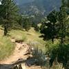 Views of Bear Peak and the edge of the Flatirons